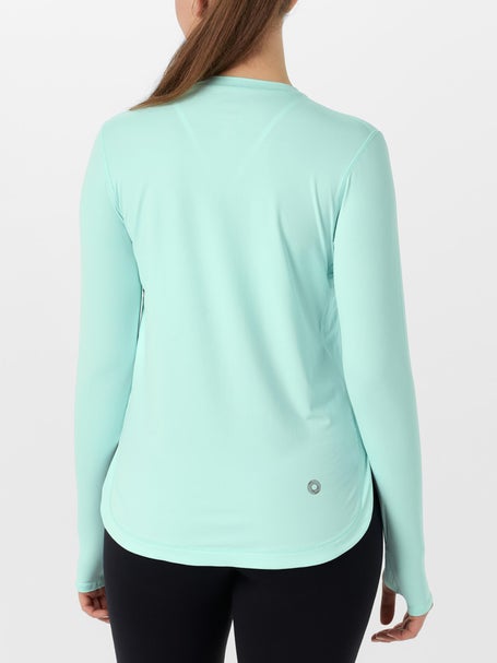 BloqUV Womens Relaxed Scallop Long Sleeve - Mint