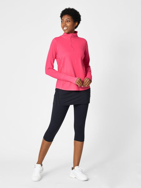 BloqUV Womens Relaxed 1/2 Zip Top - Watermelon