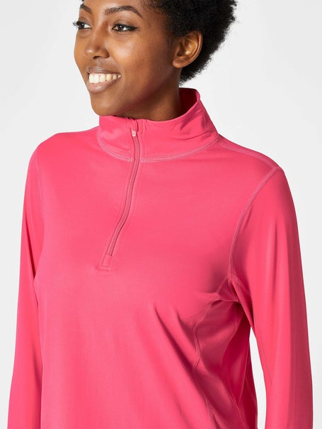 BloqUV Womens Relaxed 1/2 Zip Top - Watermelon