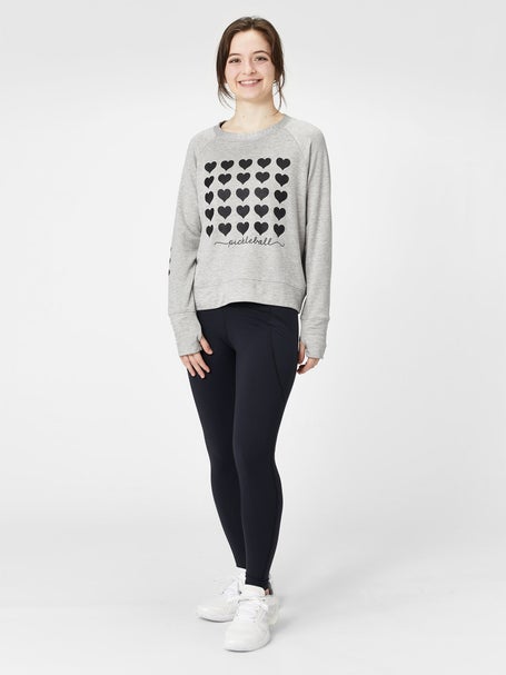 Bird & Vine Womens 5 Row Heart Pickleball LS Top