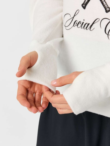 Bird & Vine Womens Reverse Fleece Tennis Social Club