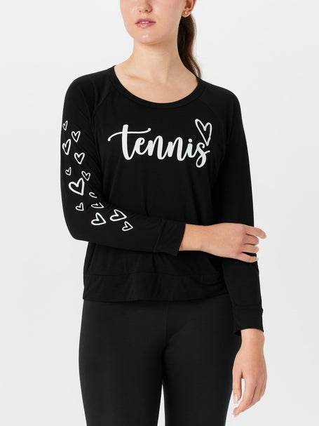 Bird & Vine Womens Tennis Cursive Long Sleeve