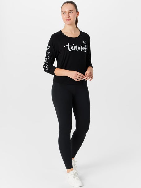 Bird & Vine Womens Tennis Cursive Long Sleeve