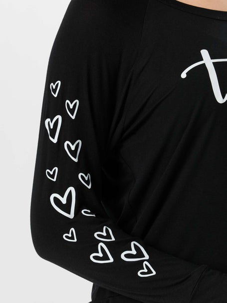 Bird & Vine Womens Tennis Cursive Long Sleeve