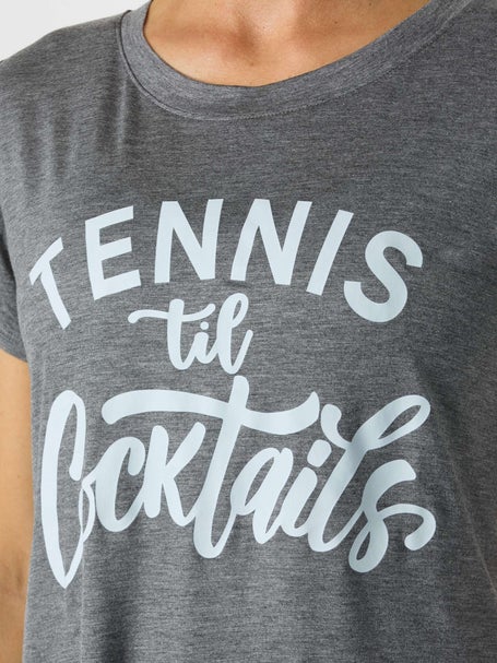Bird & Vine Womens Tennis Til Cocktails Top - Charcoal