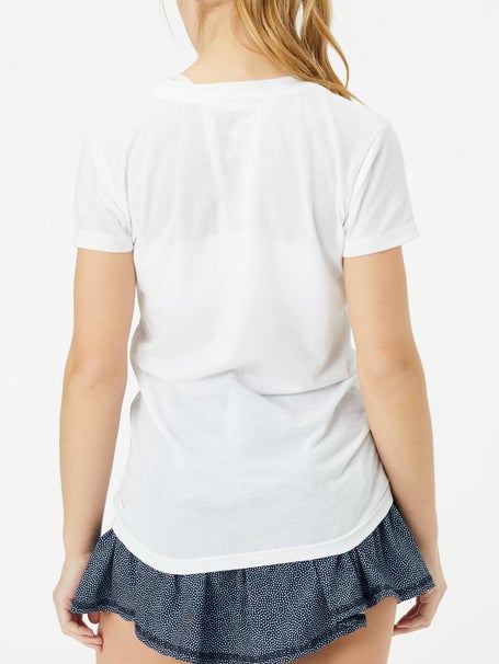 Bubble Womens Classic Pickleball T-Shirt - Wh/Navy