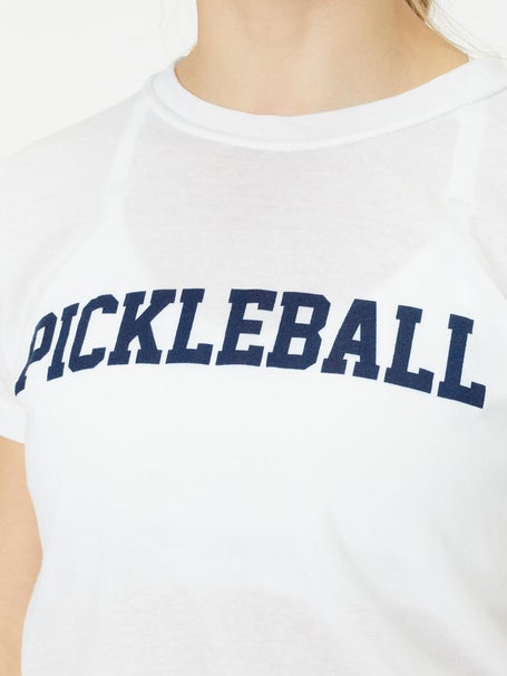 Bubble Womens Classic Pickleball T-Shirt - Wh/Navy