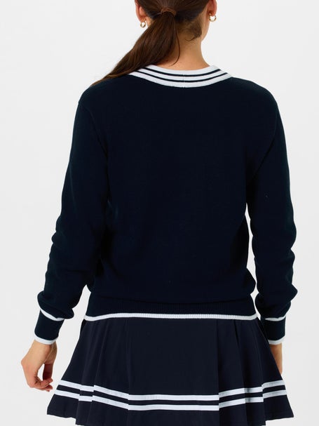 Bubble Womens Crossed Racquets Mel Cardigan - Navy