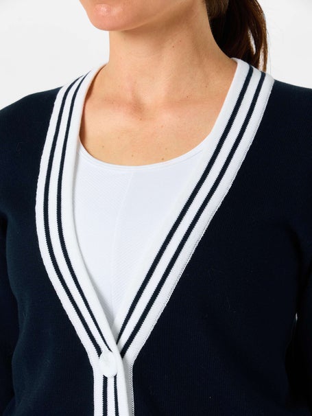 Bubble Womens Crossed Racquets Mel Cardigan - Navy