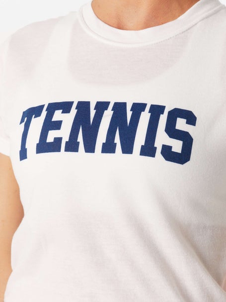 Bubble Womens Classic Tennis T-Shirt - Wh/Navy