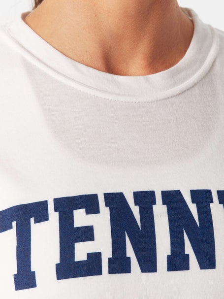 Bubble Womens Classic Tennis T-Shirt - Wh/Navy