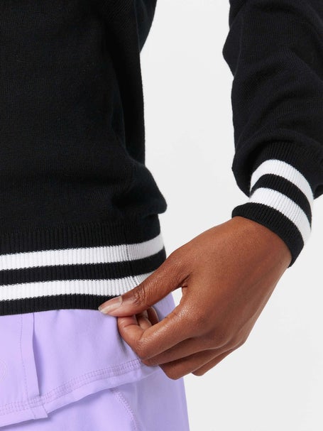 Bubble Womens Hatton Crossed Racquets Sweater - Black