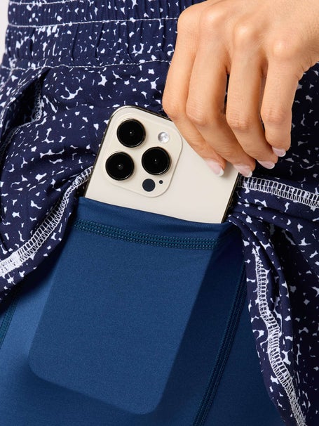 Bubble Womens Ruffle Skirt - Navy Dots