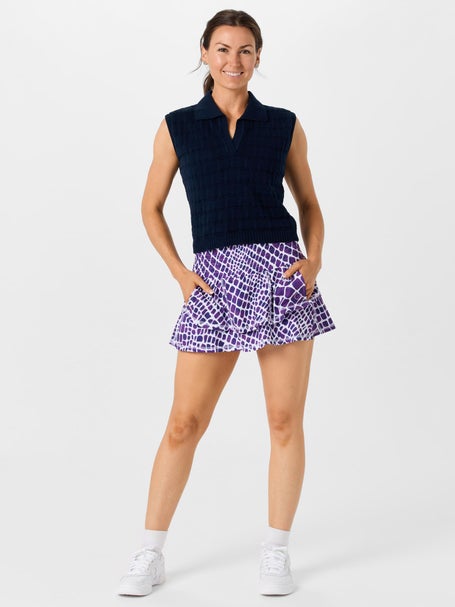 Bubble Womens Ruffle Skirt - Purple Croc