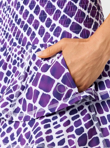 Bubble Womens Ruffle Skirt - Purple Croc