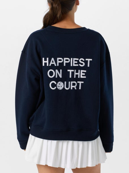 CourtLife Womens Happiest On Court Pickleball Crewneck
