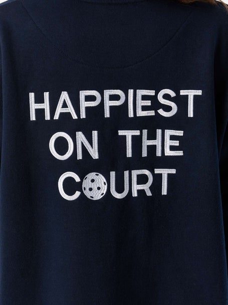 CourtLife Womens Happiest On Court Pickleball Crewneck