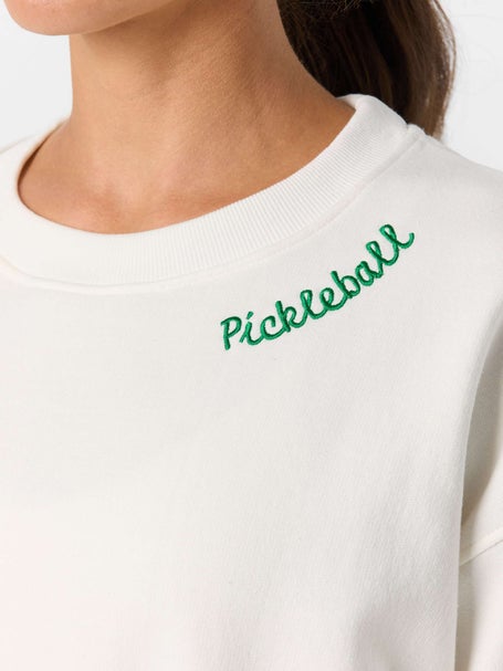 CourtLife Womens Pickleball Patches Crewneck