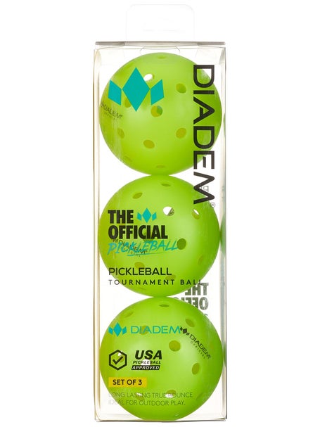 Diadem Official 40 Outdoor Pickleballs - Neon
