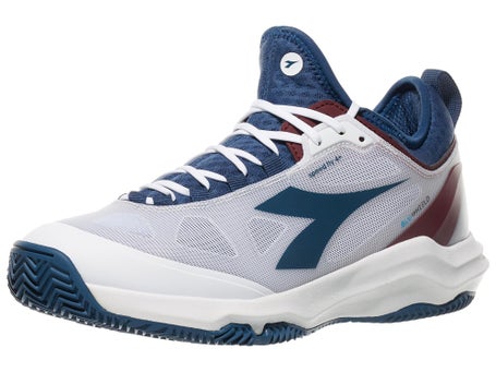 Diadora Blushield Fly 4 Clay Wh/Blue/Maroon Mens Shoes