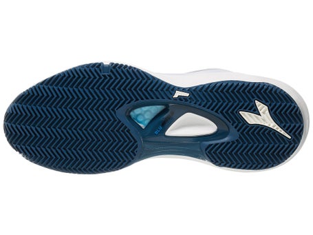 Diadora Blushield Fly 4 Clay Wh/Blue/Maroon Mens Shoes