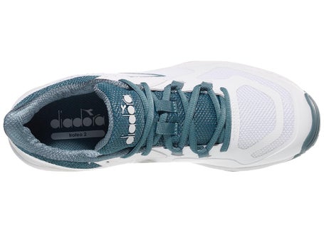 Diadora Trofeo 2 Mens Pickleball Shoes - White/Ocean