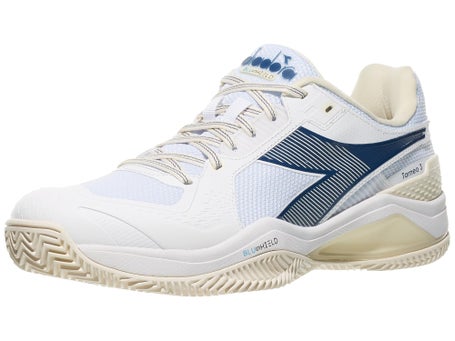 Diadora Blushield Torneo 3 Clay White/Blue Mens Shoes