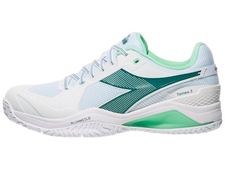 Diadora Blushield Torneo 3 White/Spruce Mens Shoes