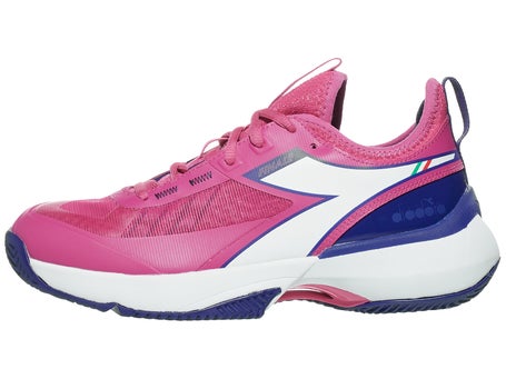 Diadora Speed Finale Clay Fuchsia/Navy/White Woms Shoe