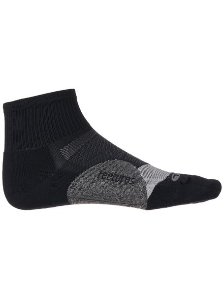 Feetures Elite Light Cushion Quarter Sock Black