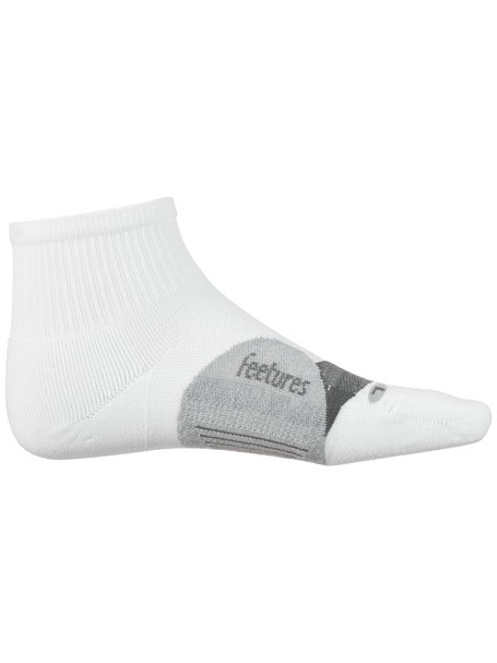 Feetures Elite Light Cushion Quarter Sock White
