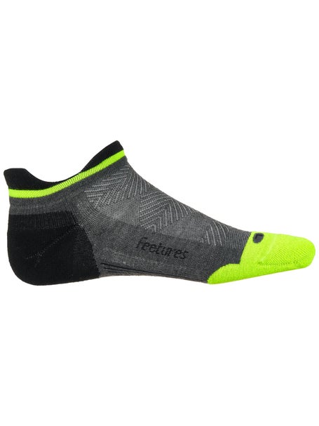 Feetures Elite Max Cushion No Show Tab Midnight Neon