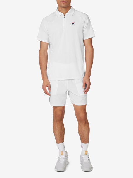 Fila Mens Whiteline Zip Polo