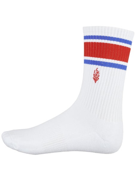 FP Movement Womens Stripe Crew Socks - White/Red/Blue