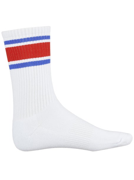 FP Movement Womens Stripe Crew Socks - White/Red/Blue