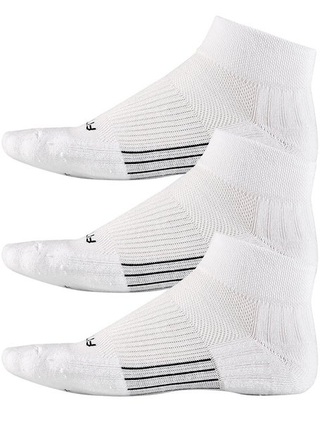 Fitsok CF2 Cushion Quarter 3-Pack Socks White