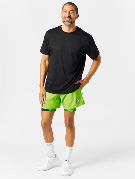 Flow Society Mens Green Diamond Geo 2-in-1 Short