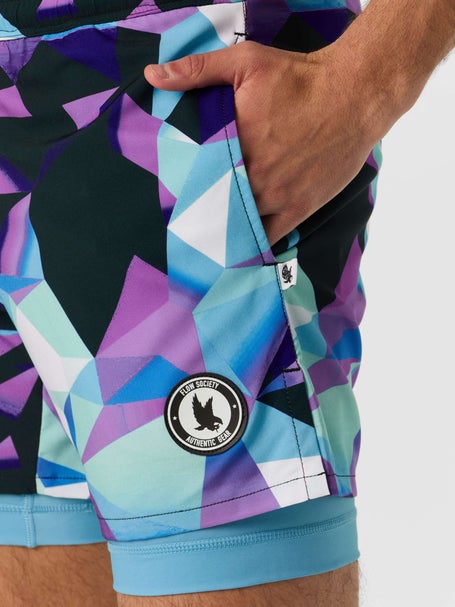 Flow Society Mens Diamond Geo 2-in-1 Short
