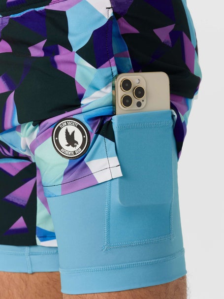 Flow Society Mens Diamond Geo 2-in-1 Short