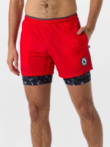 Flow Society Mens Red Rainmaker 2-in-1 Short