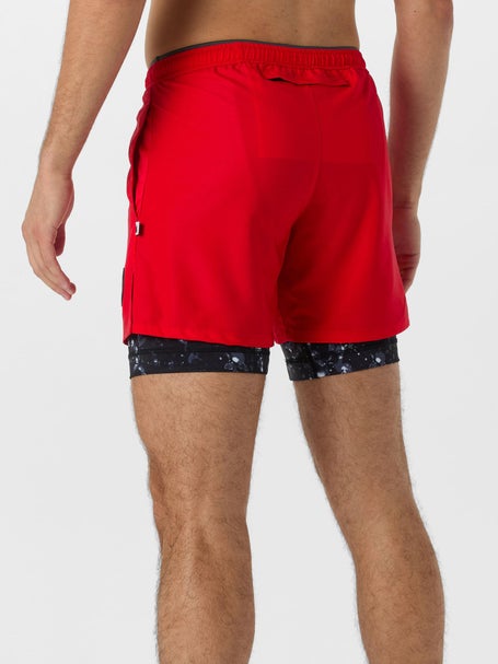 Flow Society Mens Red Rainmaker 2-in-1 Short