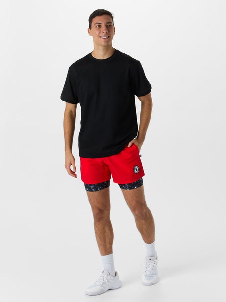 Flow Society Mens Red Rainmaker 2-in-1 Short