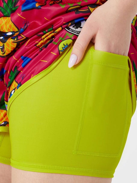 Flow Society Women 2-in-1 Pineapple Pickleball Short