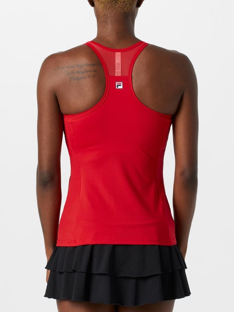 Fila Womens Essentials Racer Mesh Tank - Red