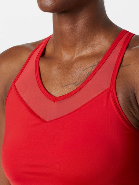 Fila Womens Essentials Racer Mesh Tank - Red