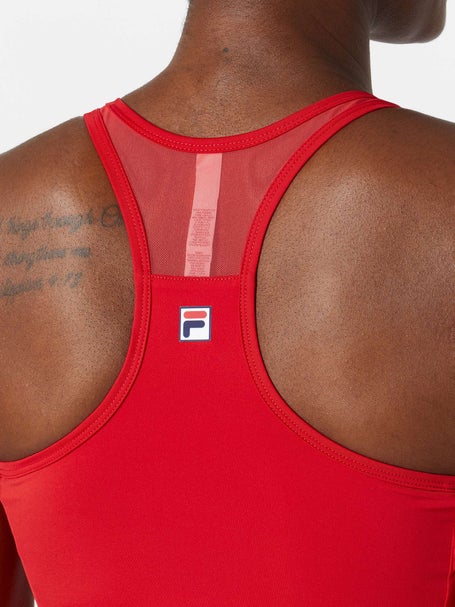 Fila Womens Essentials Racer Mesh Tank - Red