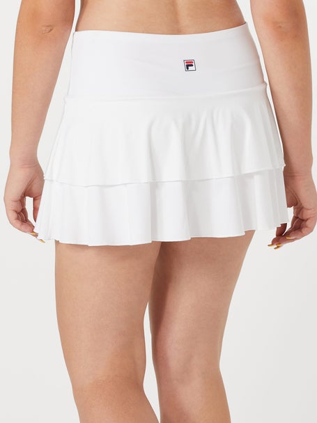 Fila Womens Essentials Tiered Ruffle Skirt - White