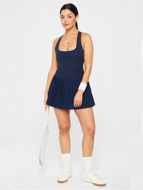 Fabletics Womens Hot Shot Pleated Dress - Navy
