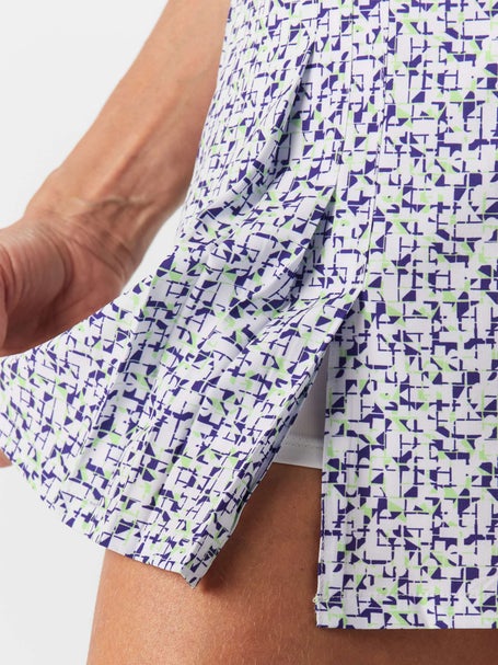 Grand Slam Womens Summer Front Pleat Print Skirt