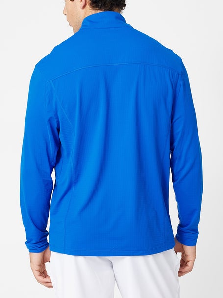 IBKUL Mens 1/2 Zip Mock Long Sleeve - Royal